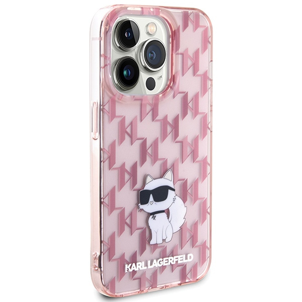 Etui Karl Lagerfeld KLHCP15LHNCMKLP iPhone 15 Pro 6.1" różowy/pink hardcase Monogram Choupette Case