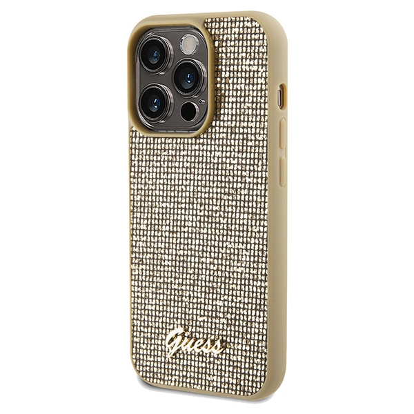 Etui Guess GUHCP14XPMSDGSD iPhone 14 Pro Max 6.7" złoty/gold hardcase Disco Metal Script Case