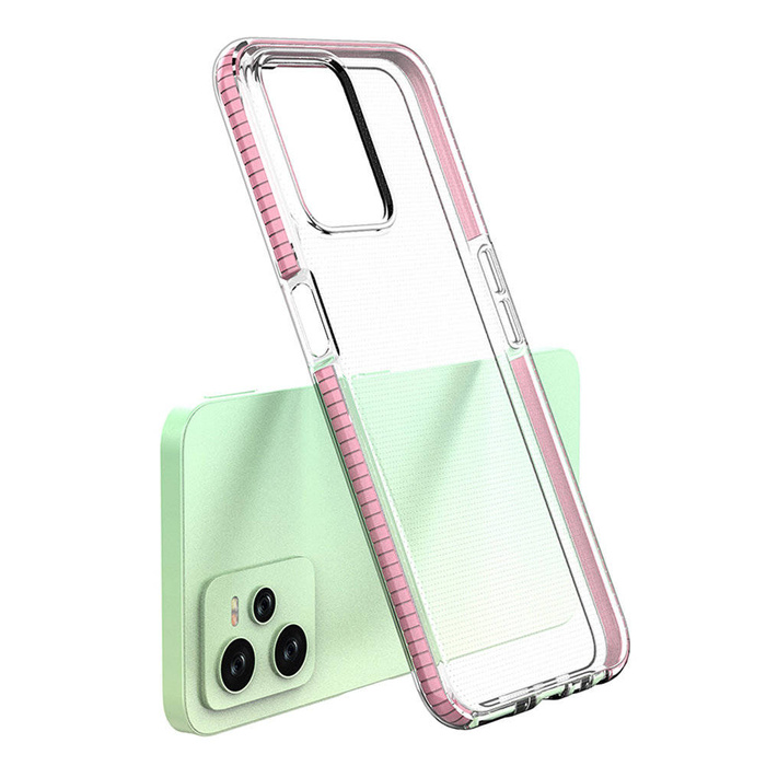 Spring Case etui Realme C35 silikonowy pokrowiec z ramką jasnoniebieskie