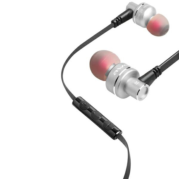 AWEI słuchawki stereo ES-10TY 3,5mm jackszary/grey