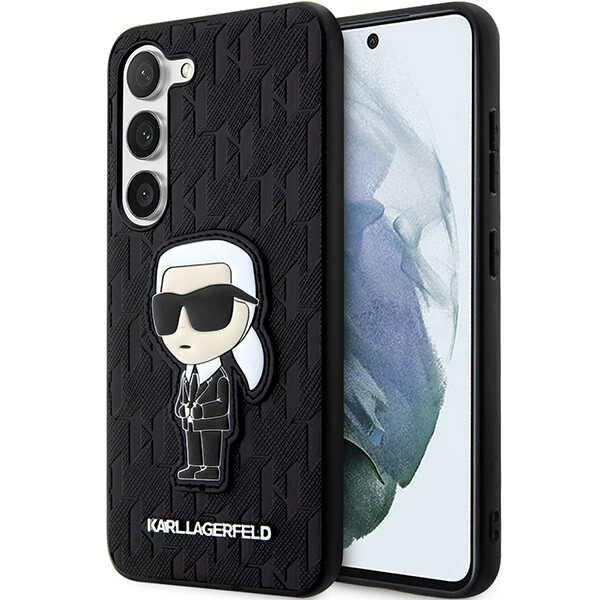 Etui Karl Lagerfeld KLHCS23MSAKLHKPK S23 Plus S916 hardcase czarny/black Saffiano Monogram Ikonik Case