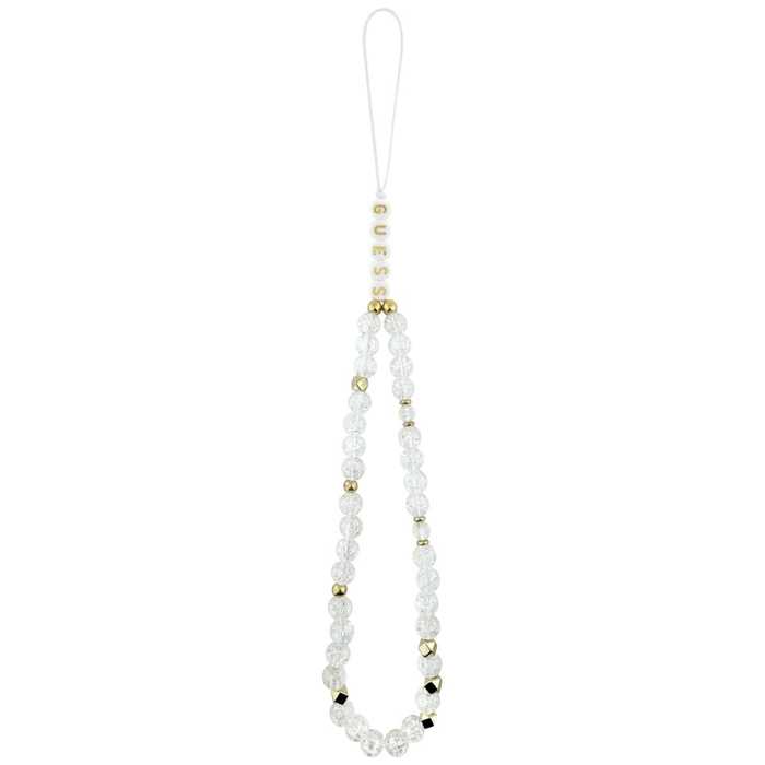 Etui Guess IML Flowers Electro Pearl     Strap MagSafe do iPhone 17 Pro biały