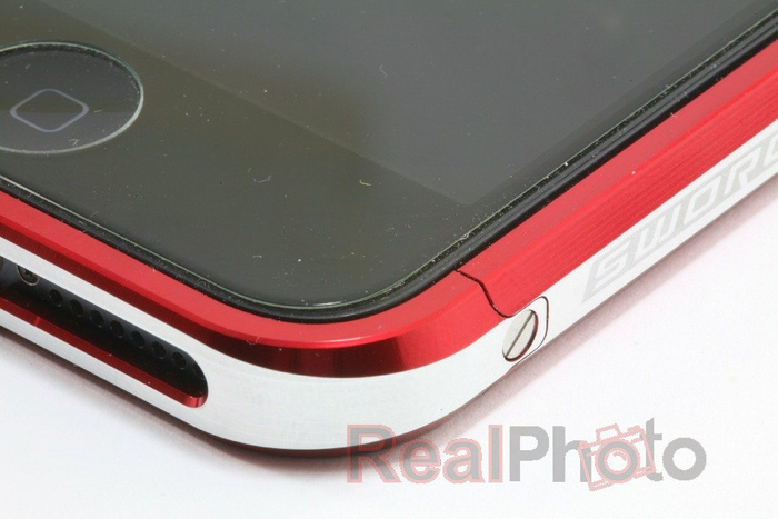 Etui LJY Sword 5+ iPhone 5 5S SE Aluminium Bumper Ramka RED