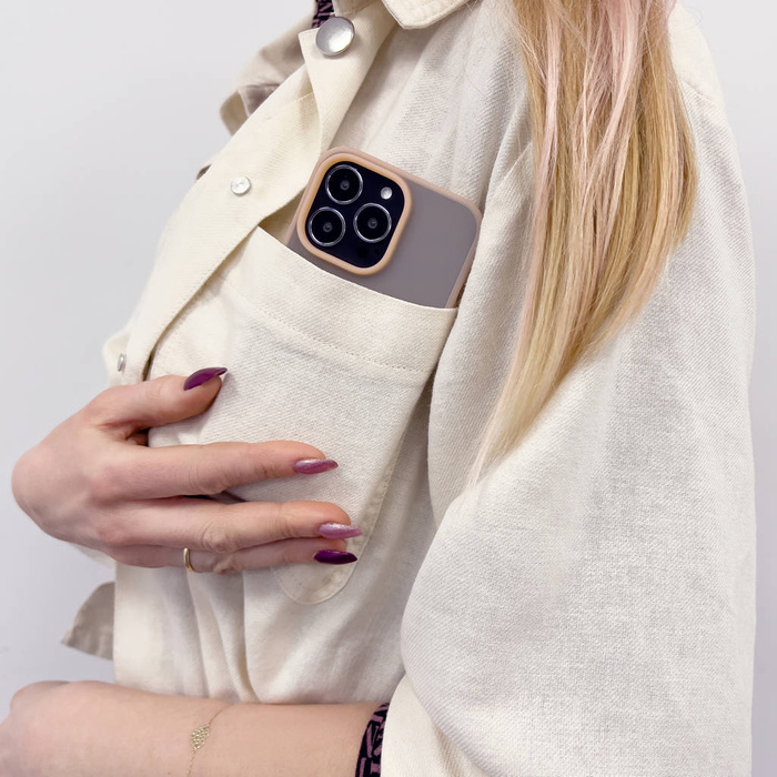 Kingxbar Plain Series etui pokrowiec do iPhone 13 silikonowa obudowa szary