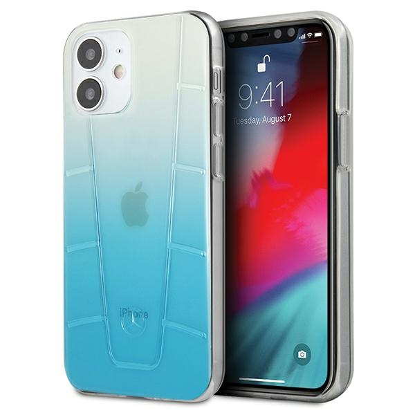 Etui Mercedes Apple iPhone 12 Mini Transparent Line Niebieski Case