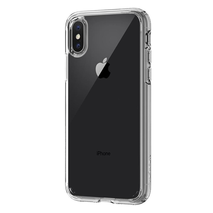 Etui SPIGEN Ultra Hybrid  Apple iPhone X Xs Przezroczyste Clear Przezroczysty + Szkło SPIGEN Case