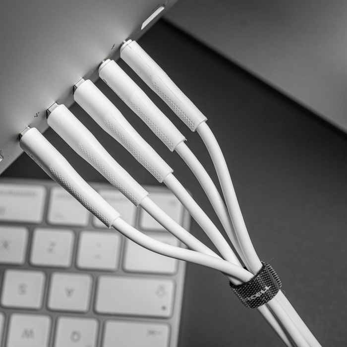 Kabel USB A do Micro USB Forcell F-Energy QC3.0 2,4A 18W Silicone 1 m C341 biały