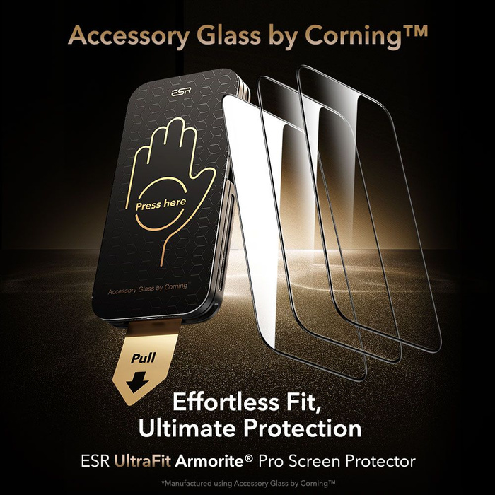 SZKŁO HARTOWANE ESR ULTRAFIT ARMORITE PRO TEMPERED GLASS IPHONE 16 PRO / 17 CLEAR