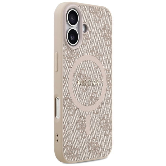 Etui Guess 4G Ring Classic Logo MagSafe  do iPhone 17 różowy