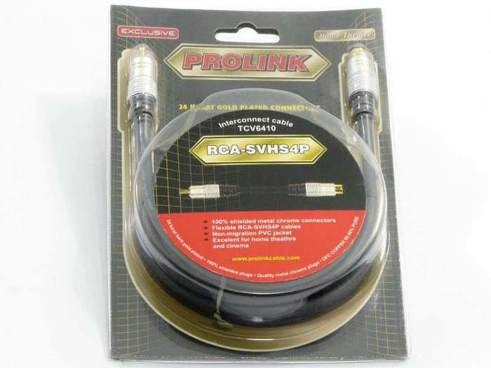 Kabel PROLINK 1RCA - SVHS4P 3m   TCV 6410 Promocja