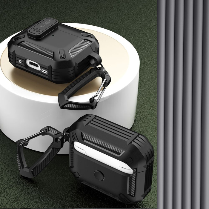 Etui Tech-protect X-carbo Apple Airpods Pro 1 / 2 Black Case