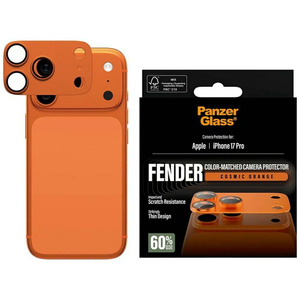 Szkło hartowane na obiektyw PanzerGlass  Fender Camera Protector do iPhone 17 Pro pomarańczowy