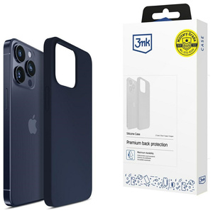 ETUI 3MK Silicone Case iPhone 16 Pro Granatowy/Dark Navy