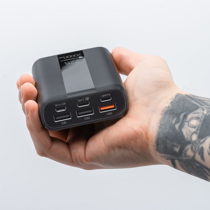 Powerbank Forcell F-Energy Energo P20K2 QC3.0 PD 3A 22,5W 20000 mAh czarny 0INT