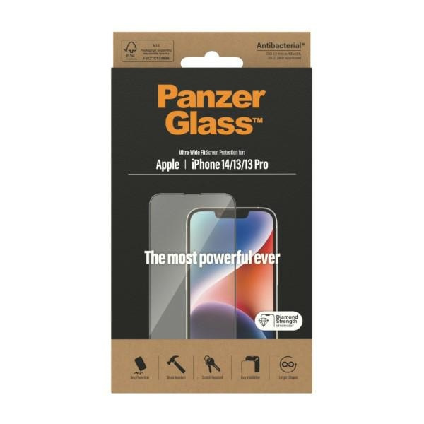 PanzerGlass Ultra-Wide Fit iPhone 14 / 13 Pro / 13 6,1" Screen Protection Antibacterial 2771