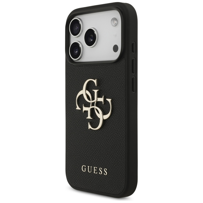 Etui Guess Grained Big 4G & Classic Logo do iPhone 17 Pro czarny