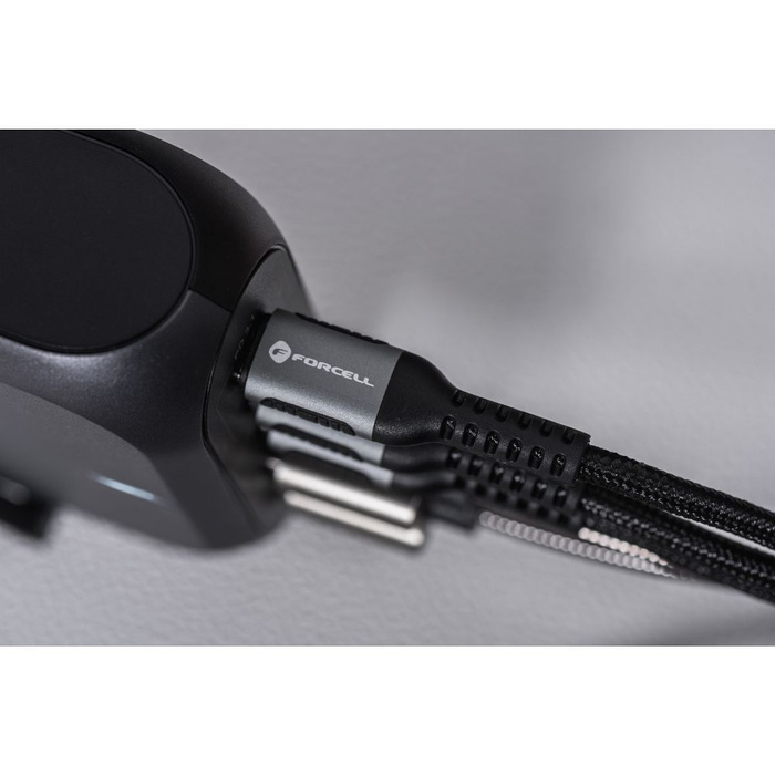 Kabel USB C do Lightning Forcell F-Energy PD 3A 27W Cafule 1,2 m C259 czarny
