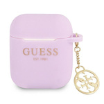 Etui GUESS Apple AirPods Cover Charm Collection 4G Fioletowy Case