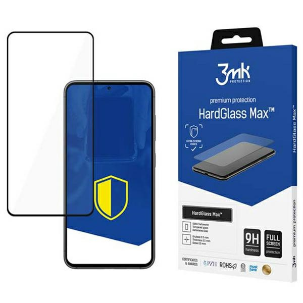 3MK HardGlass Max Sam S23 5G czarny/black, Fullscreen Glass