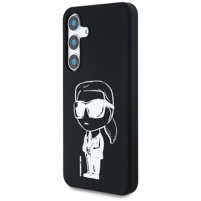 Etui Karl Lagerfeld Silicone Graffiti     Ikonik Printed Logo MagSafe do Samsung Galaxy S25 czarny