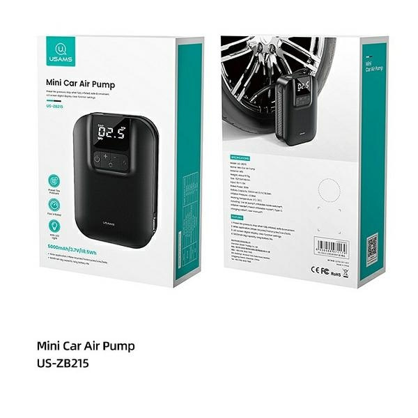 Mini Pompka USAMS Air Car Pump 5000mAh Czarny