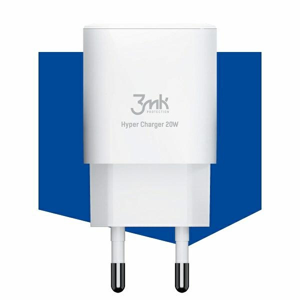 3MK HyperCharger 20W 1xUSB-C + 1xUSB-A ładowarka sieciowa PD/QC