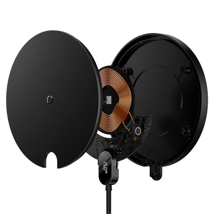 Ładowarka Baseus Digital LED Display Gen 2 BS-W526 indukcyjna 15W - czarna