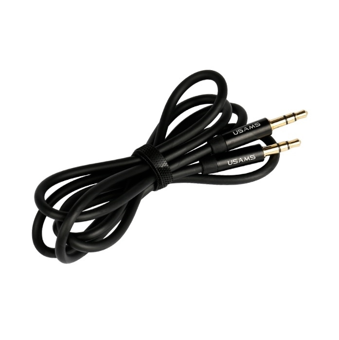 Adapter USAMS Jack 3,5m - Jack 3,5m Audio 1m YP101 YP-01 Czarny