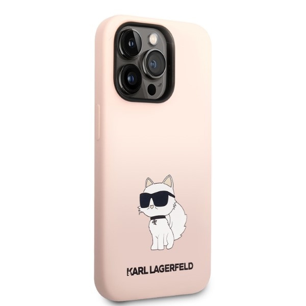 Etui KARL LAGERFELD Apple iPhone 14 Pro Max Silicone Choupette Różowy Hardcase