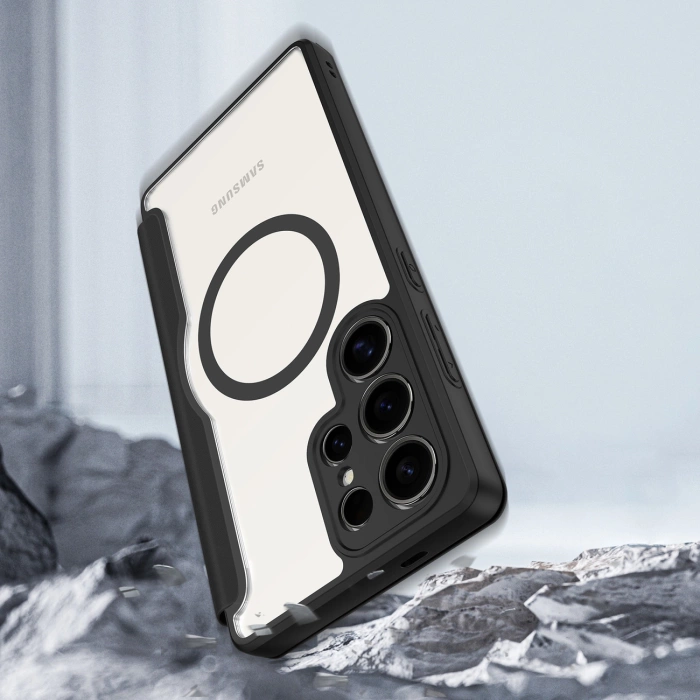 Etui Dux Ducis Skin X Pro na Samsung Galaxy S25 Ultra z MagSafe i portfelem - czarne