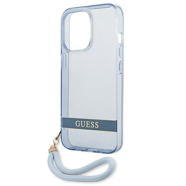 Etui GUESS Apple iPhone 13 13 Pro Translucent Stap Niebieski Hardcase