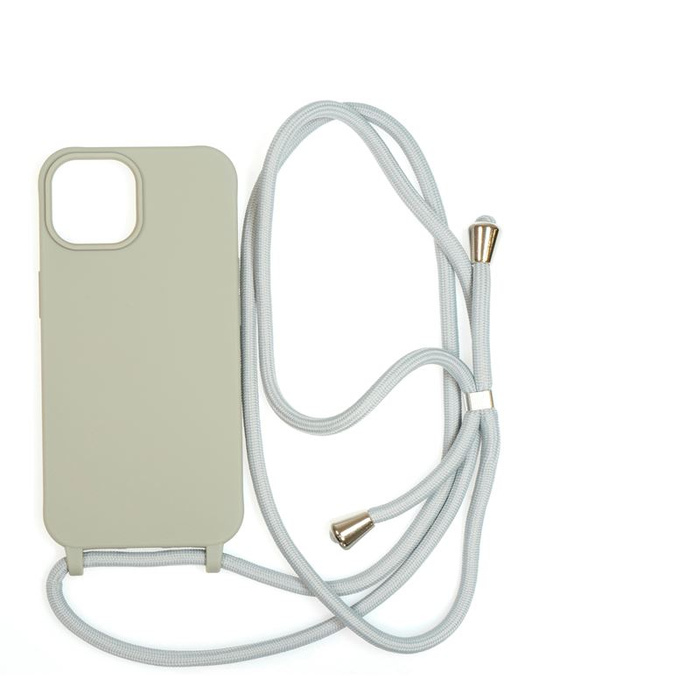 Mobile Origin Lanyard Case, light grey - iPhone 15