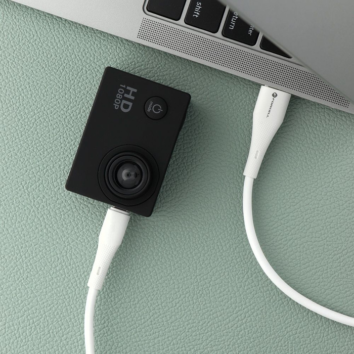 Kabel USB A do Micro USB Forcell F-Energy QC3.0 2,4A 18W Silicone 1 m C341 biały