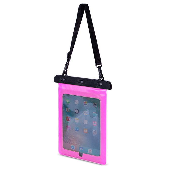 Wodoodporne etui do tabletu PVC - różowe