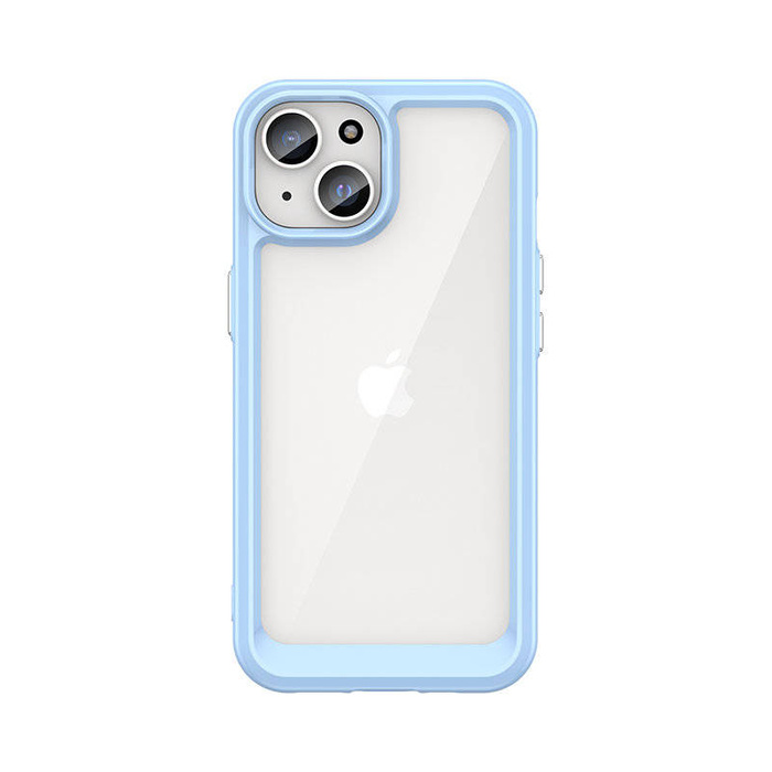 Etui Wzmocnione etui z elastyczną ramką do iPhone 15 Plus Outer Space - niebieskie Case