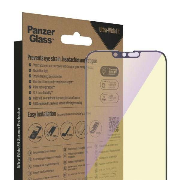 PanzerGlass Ultra-Wide Fit iPhone 14 Plus / 13 Pro Max 6,7" Screen Protection Antibacterial Easy Aligner Included Anti-blue light 2793