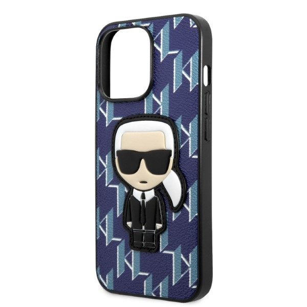 Etui Karl Lagerfeld Klhcp13lpmnikbl iPhone 13 Pro / 13 6,1" Hardcase Niebieski/blue Monogram Ikonik Patch Case