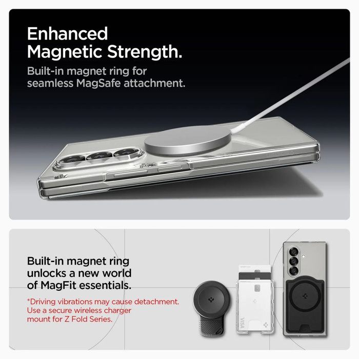 ETUI SPIGEN SAMSUNG GALAXY Z FOLD 7 AIRSKIN MAG MAGSAFE CRYSTAL PRZEZROCZYSTE BIAŁE