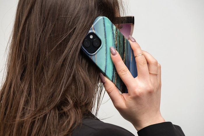 FORCELL F-PROTECT Mirage futerał kompatybilny z MagSafe do IPHONE 15 Pro jade marble