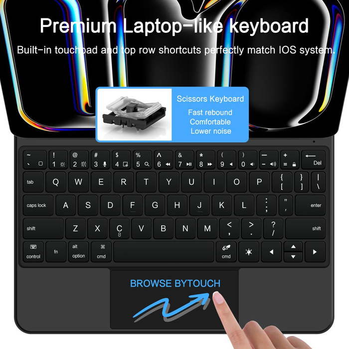 TECH-PROTECT SMARTCASE MAGNETIC + KEYBOARD IPAD PRO 11” 5 / 6 2024-2025 BLACK