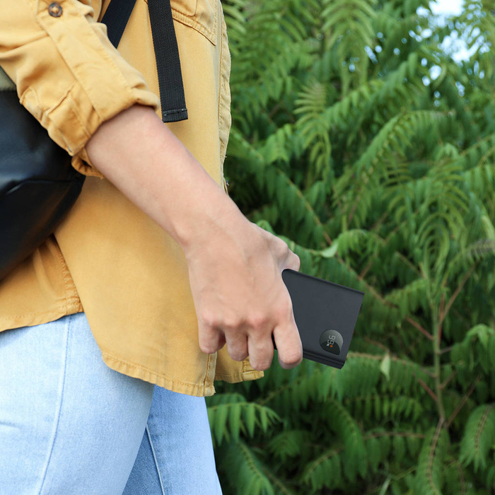 Baseus Adaman2 powerbank z wyświetlaczem cyfrowym 20000mAh 30W 2 x USB / 1x USB Typ C Power Delivery Quick Charge SCP, Oppo Super VOOC czarny (PPAD050101)