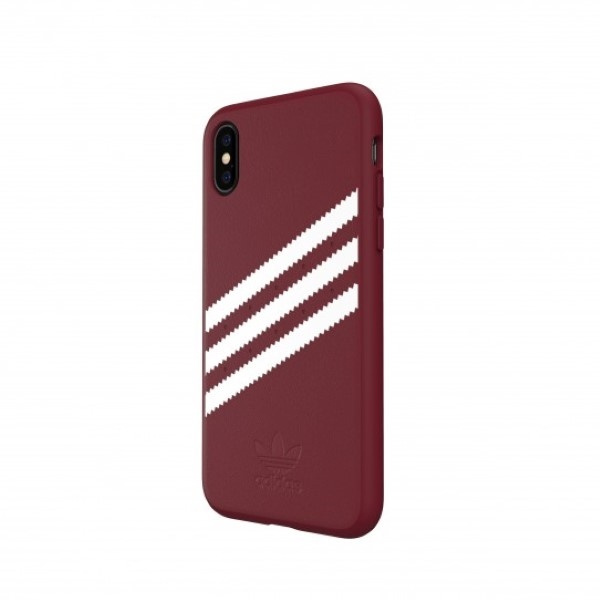 Etui Adidas OR Moulded PU Suede iPhone X/XS burgundowy/collegiate burgundy 33282