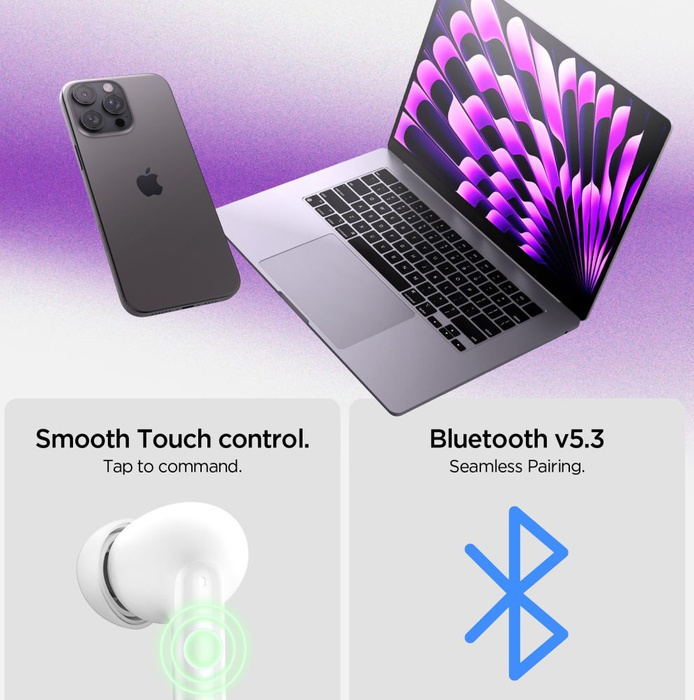 SŁUCHAWKI BLUETOOTH SPIGEN SA2400 ANC IN-EAR EARPHONE CZARNE