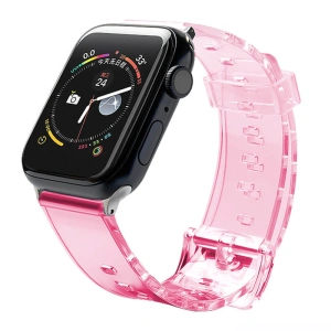 Pasek silikonowy bransoleta bransoletka Strap Light do zegarka Apple Watch 42 / 44 mm - czerwony