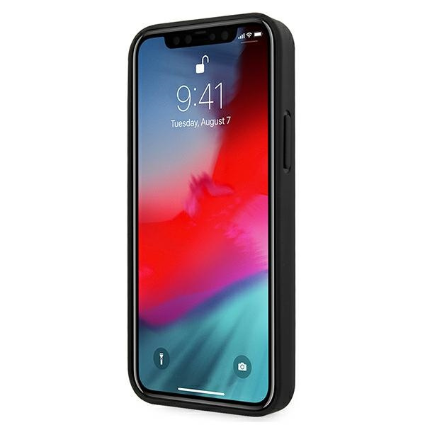 Etui BMW Apple iPhone 12 Mini Leather Curve Perforate Czarny Hardcase