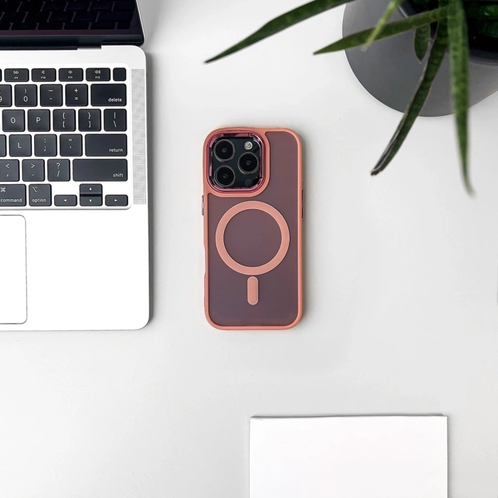 Etui brokatowe Glitter Case kompatybilne z MagSafe na iPhone 17 Pro Max - różowe