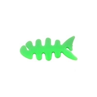 Zawijacz kabla słuchawkowego w kształcie ryby - zielony