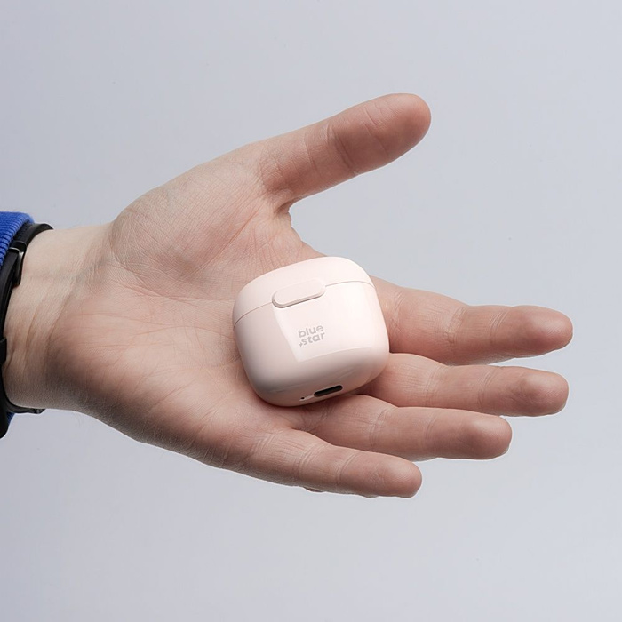 Słuchawki bezprzewodowe douszne Blue Star FI7 TWS pudrowy róż