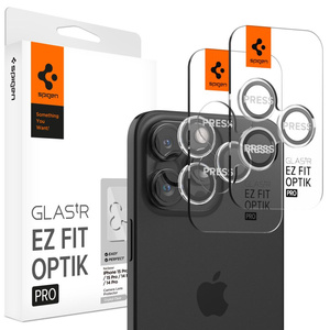 Szkło OSŁONA APARATU SPIGEN OPTIK.TR ”EZ FIT” CAMERA PROTECTOR 2-PACK IPHONE 14 PRO / 14 PRO MAX / 15 PRO / 15 PRO MAX / 16 PRO / 16 PRO MAX / 17 PRO / 17 PRO MAX CRYSTAL CLEAR