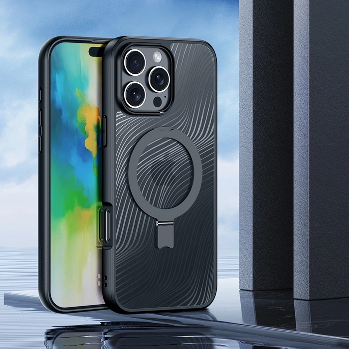 Etui Dux Ducis Aimo Mag z MagSafe i podstawką na iPhone 16 Pro - czarne